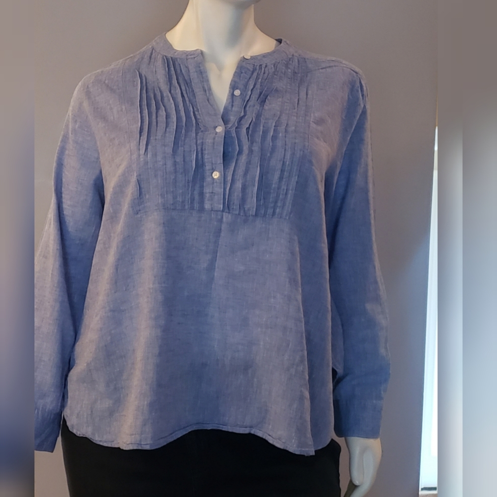 Long Sleeve Linen Tops